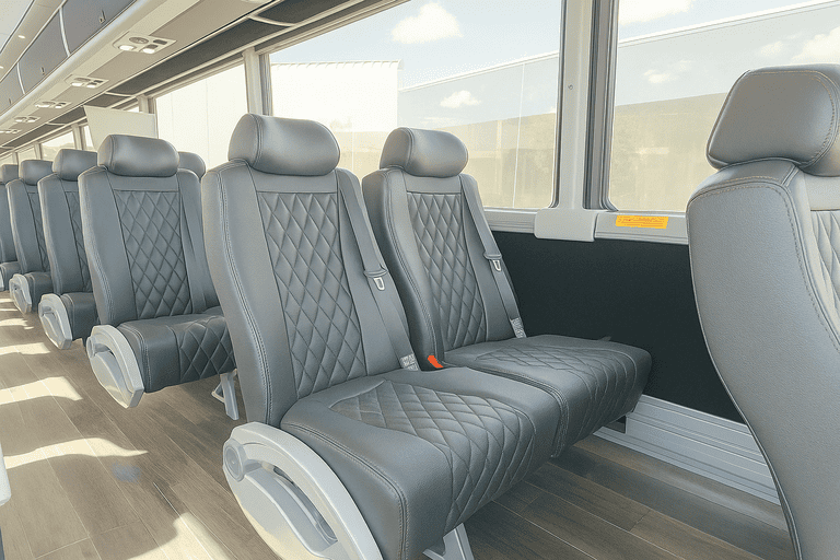 interior of Coach Bus Memphis charter bus